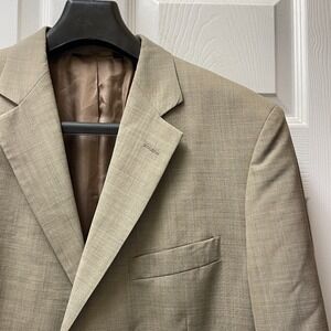 Brooks Brothers Blazer 42R Brown Wool 346 Windowpane Sport Coat Business Casual